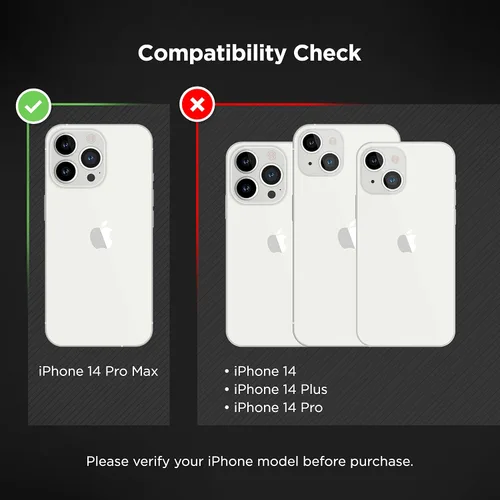 Vista 2 de ENCASED Funda transparente para iPhone 14 Pro Max con tarjetero compatible con Magsafe Incluye cartera de cuero y protector de pantalla de vidrio