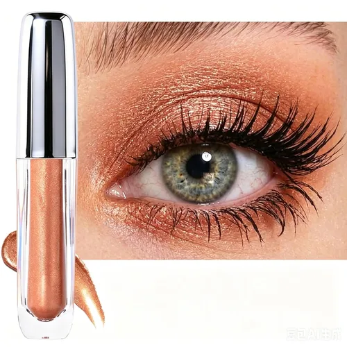 Vista 20 de Sombra de ojos líquida de una sola sombra, maquillaje líquido de ojos mate y brillante, larga duración, impermeable, a prueba de manchas, alto 01#