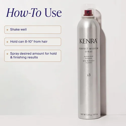Vista 4 de Kenra Professional Perfect Medium Spray 13 Provides Styling Control Without Stiffness Medium Hold Fast-Drying Formulation High Shine Finish
