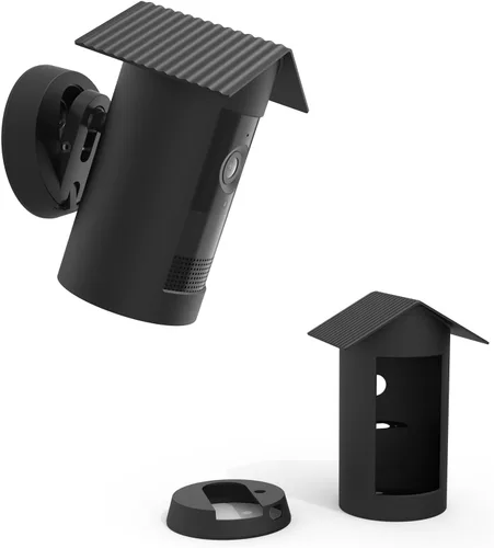 Vista 2 de HOLACA Funda protectora de silicona para R-ing Outdoor Cam Plus, batería - Funda protectora antiarañazos para una protección completa (negro)