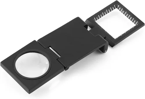 Vista 6 de Lupa plegable, lupa plegable de 0.394 x 1.102 in, tres lupas plegables 10X, lupa de aleación de zinc, mini lupa plegable con escala para reparación