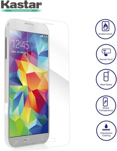 Vista 4 de Kastar S5 protector de visualización (1-Pack), Vidrio Templado Premium Crystal Clear – Protector de visualización de vidrio para Samsung Galaxy S5