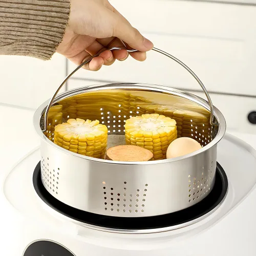 Vista 5 de Cesta de vapor para olla instantánea, cesta de vapor de verduras de acero