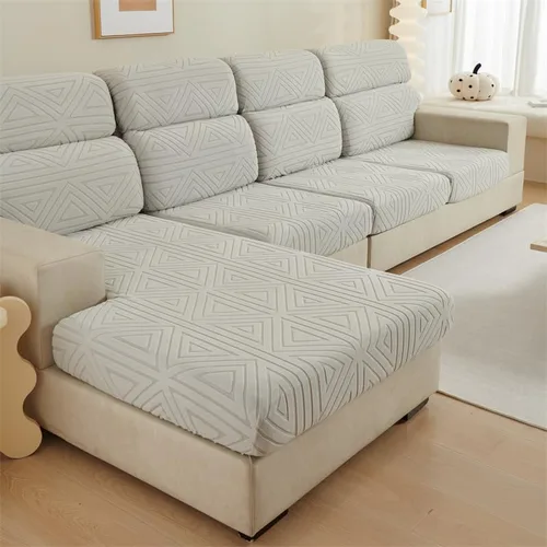Vista 7 de INFLAG Fundas de sofá en forma de L, fundas de sofá mágicas, funda de sofá diván, funda elástica con banda elástica, protector de muebles para sala