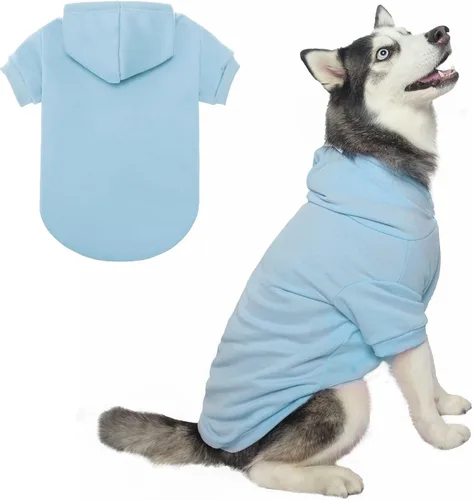 Vista 19 de BINGPET - Sudaderas con capucha de seguridad para perros, suéter para cachorros, abrigos para perros para clima frío, suéter con capucha abrigado