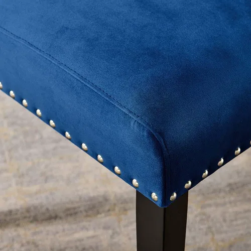 Vista 8 de Modway Parcel Performance - Juego de 2 sillas auxiliares de terciopelo para comedor, color azul marino