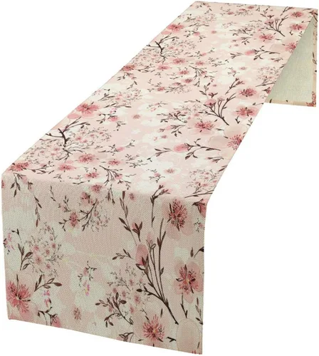Vista 35 de Camino de mesa de lino de algodón, cuchillo de cocina occidental, tenedor, colección de mesa rectangular, desierto salvaje oeste americano