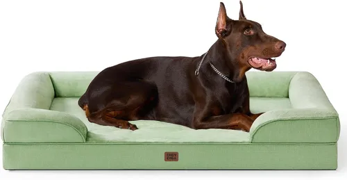 Vista 84 de EHEYCIGA – Cama ortopédica impermeable para perros pequeños, de espuma viscoelástica tipo caja de huevos, con bordes elevados y base antideslizante