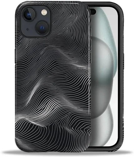 Vista 140 de ZHEGAILIAN Funda para iPhone 11, carcasa dura a prueba de golpes + silicona suave 2 en 1 híbrida, parachoques a prueba de caídas - Vidrio manchado
