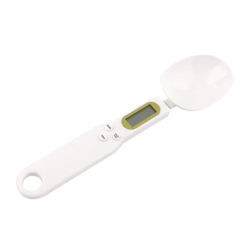 Vista 9 de Báscula electrónica de cuchara de alimentos de 17.64 oz/0.00 oz con peso para gramos y onzas, báscula digital de cocina con mango y boquilla