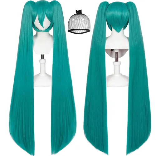 Vista 10 de Peluca negra y morada con 2 moños, pelo corto negro y morado, moños trenzados dobles para mujeres, cantantes, ídolos, personajes, cosplay, pelucas