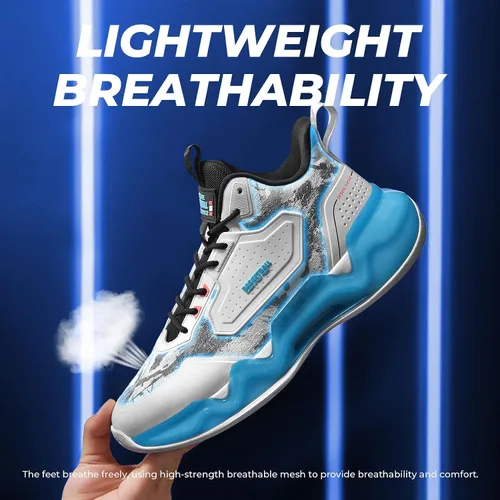 Vista 3 de ASHION Men's Basketball Shoes Mid Basketball Sneakers Non-Slip Outdoor Cushioning Workout Shoes