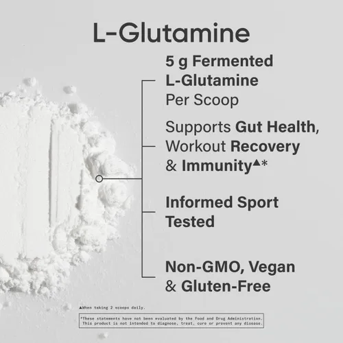 Vista 4 de Sports Research L-Glutamina - Recuperación de Entrenamiento, Salud Inmunológica y Apoyo a la Salud Intestinal - 5 G por Porción - 17.64 Oz (500 g)