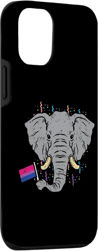 Vista 3 de Funda para iPhone 14 Bisexual Flag Elephant LGBT Bi Pride Stuff Animal Case