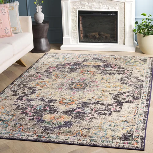 Vista 63 de Safavieh MAD473E - Tapete con diseño de medallón desgastado, bohemio elegante, colección Madison, no suelta pelos, fácil de cuidar, alto tránsito