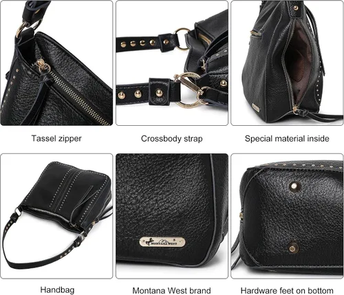 Vista 5 de Montana West Bolso de hombro oculto para mujer bolso cruzado de moda