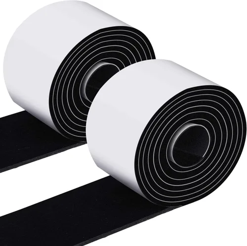 Vista 8 de Shappy Paquete de 2 tiras de fieltro con parte trasera adhesiva, rollo de cinta de fieltro, antideslizantes, autoadhesivas, cortables para muebles