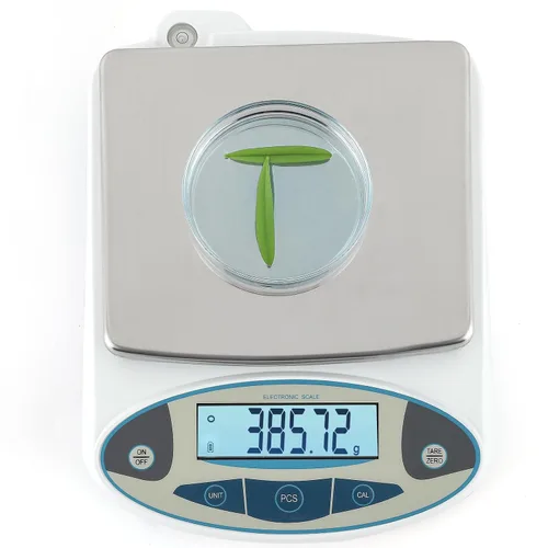 Vista 9 de CGOLDENWALL Báscula de laboratorio 500gX0.0.04 oz Balanza de laboratorio de alta precisión Balanza científica electrónica con peso de calibración