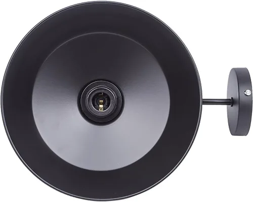 Vista 6 de Lightess Black Lámpara de pared con iluminación industrial clásica de metal