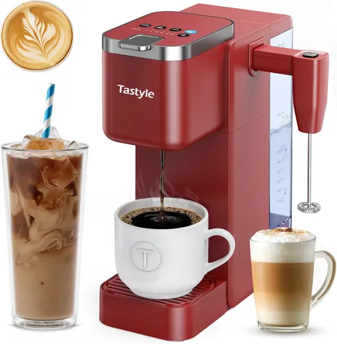 Vista 10 de Tastyle Single Serve Coffee Maker with Built-in Detachable Milk Frother Negro