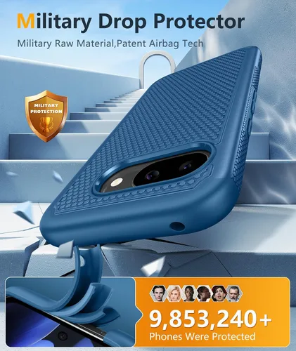 Vista 286 de FNTCASE Funda para iPhone 17 Pro: Fundas delgadas translúcidas de color azul claro compatibles con MagSafe, protección completa de la cámara