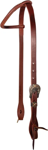 Vista 4 de Professional's Choice Ranch - Cabezales de oreja única de ¾ pulgadas Ajuste de hebilla única Aceite pesado con controles de corbata