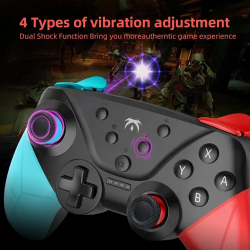 Vista 3 de Switch Pro Controller for SwitchSwitch LiteSwitch OLED, Wireless Switch Controller Connection For PCAndroidIOS, Support Turbo,Dual