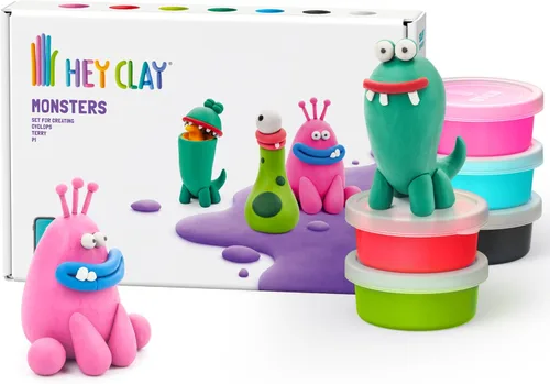 Vista 14 de HEY CLAY Colorido modelado de arcilla seca al aire para niños 6 latas con divertidas instrucciones interactivas aplicación - Actividades para niños