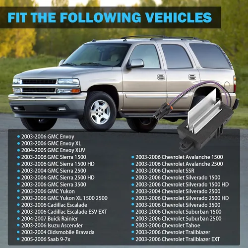 Vista 2 de Módulo de control del ventilador de resistencia del motor del ventilador de CA, apto para Chevrolet Silverado Avalanche Suburban Tahoe 2003-2007
