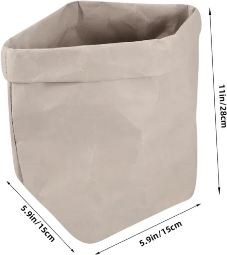 Vista 2 de Maceta de papel Kraft sostenible Bolsa de papel Kraft Caja de almacenamiento para helechos