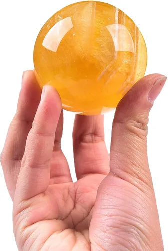 Vista 155 de JIC Gem Piedra Natural de Jaspe Africano Cristal de Curación Esfera Adivinación Bola de Piedra Preciosa, Feng Shui Reiki Aura Decoración