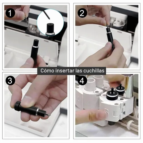 Vista 4 de Hadwoer Cuchillas de corte compatibles con Explore Air/Air 2/Explore Air 3/Explore 4, 10 cuchillas de punta fina de primera calidad compatibles