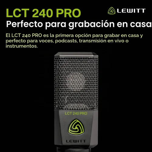 Vista 2 de LEWITT LCT 240 Pro - Micrófono de condensador de diafragma grande Negro