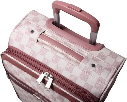 Vista 33 de Steve Madden Equipaje de diseñador, Chalet Gris Claro, Juego de maleta giratoria ligera expandible de 3 piezas - Juego de viaje