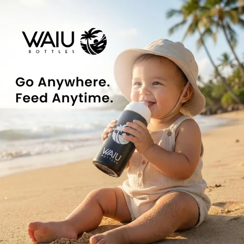Vista 9 de Waiu - Biberón aislado de acero inoxidable de 4 onzas, mantiene las bebidas frías 24 horas, calientes 8 horas, sin BPA, aislado al vacío, biberón