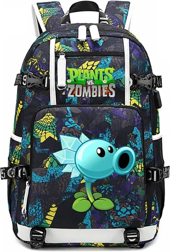 Vista 23 de ISaikoy Plants vs. Zombies Mochila Bolsa para Portátil Color Azul 1