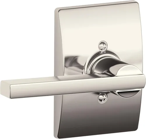 Vista 67 de Schlage F51A LAT 716 Latitude - Manija de puerta con bloqueo de entrada con llave, en acabado de bronce envejecido