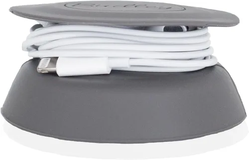 Vista 5 de Budley - Sistema de almacenamiento compacto para auriculares/audífonos sin enredos, silicona (negro, juego de 1)