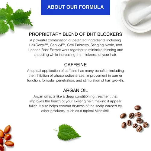 Vista 8 de GroMD Folículo activador en aerosol y champú estimulante del crecimiento del cabello y acondicionador – Biotina, aceite de argán, péptidos de cobre