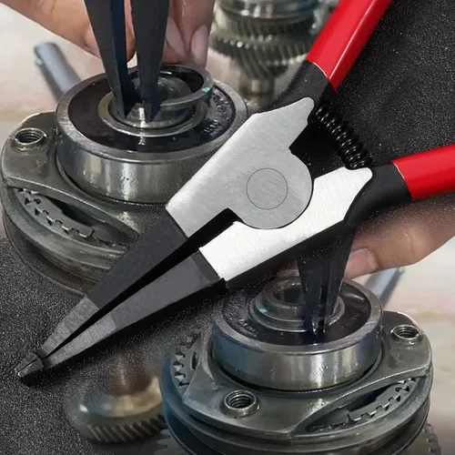 Vista 3 de Alicates de 8 Pulgadas para Anillo Circular - Alicates Especiales de Ángulo Inverso con Punta para Abrir Anillos, para Cajas de Transferencia