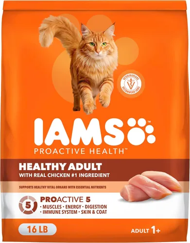 Vista 12 de IAMS Proactive Health Healthy Adult Dry Cat Food, Chicken, 3.5 lb Recomendado por veterinarios, ingrediente de pollo real #1, proteína de pollo
