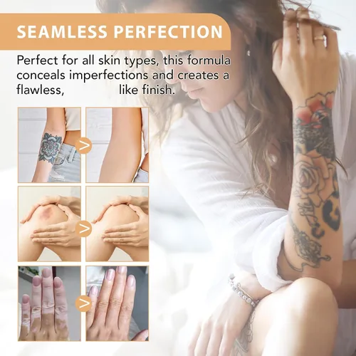 Vista 6 de Maquillaje de piernas impermeable sin transferencia, cubierta de tatuaje impermeable, cobertura de venas de piernas, maquillaje para venas