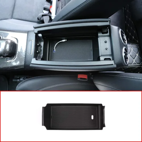 Vista 3 de Caja de almacenamiento para reposabrazos de consola central para el interior del automóvil, organizador para Mercedes Benz Clase A W177 A180 A200