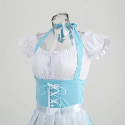 Vista 4 de Colorful House Disfraz de sirvienta con delantal francés para cosplay de anime para mujer