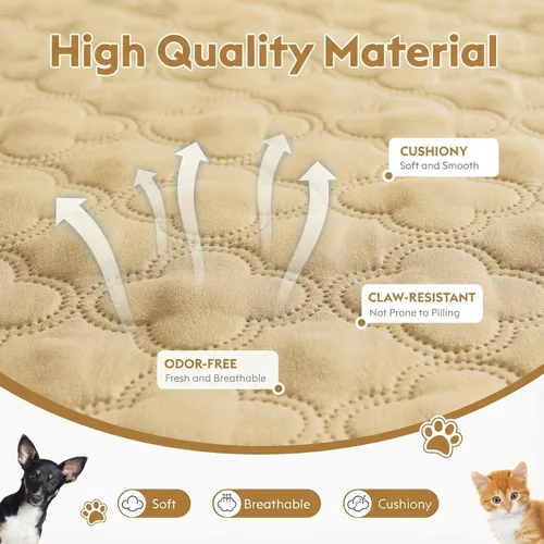 Vista 5 de FunFurry Manta impermeable para perro, funda de sofá lavable para perros, funda reversible para cama de perro, protector de muebles de sofá