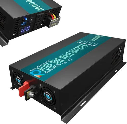 Vista 9 de WZRELB inversor de corriente solar pura de la onda sinusoidal de 500W 24V 120V con el interruptor teledirigido