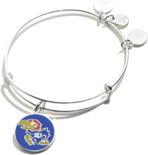 Vista 5 de Alex and Ani Collaborations - Brazalete extensible para mujer, dijes universitarios, acabado brillante, 2 a 3.5 pulgadas