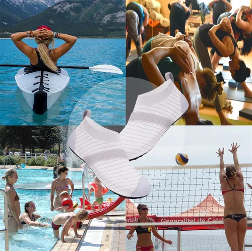 Vista 6 de Water Shoes for Women and Men, Quick-Dry Beach Aqua Socks Swim Shoes, Pool Water Socks with Foot Massage