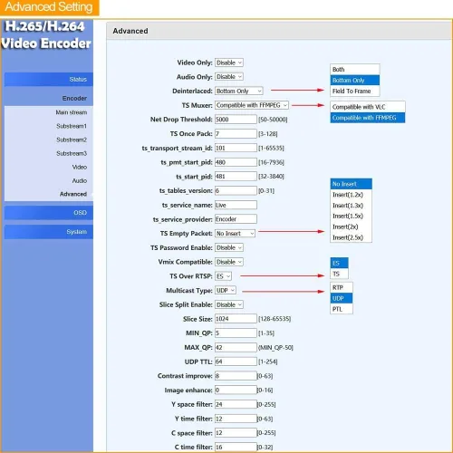 Vista 8 de Codificador de vídeo HDMI H.265/H.264 para transmisión en vivo en Facebook YouTube Ustream Wowza Streaming Platforms.Support