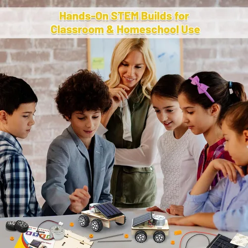 Vista 5 de STEM Science Kits, kits de circuitos solares para automóviles, juguetes